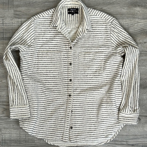 Madewell Women's Oversized Striped Button Down Shirt Sz XXS - Picture 1 of 7